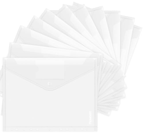 30 Pack Dokumententasche A4, Sichtertasche Dokumentenmappe zum Abheften mit Binderlöcher, Wasserdicht Sammelmappen für Dokumente Organisieren Berichten Lernmaterialien von Generisch