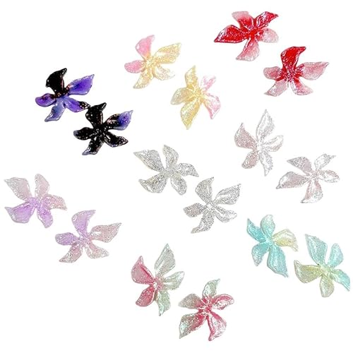 30 Stück Blumen Mixcolor-Nagel-Charms, Eis durchscheinend glänzende Blumen-Nagel-Dekorationen, Strass-Maniküre-Kunst-Zubehör 30 Stück Blumen Mixcolor-Nagel-Charms, Eis durchscheinend glänzende Blumen-Nagel-Dekorationen, Strass-Maniküre-Kunst-Zubehör von Generisch