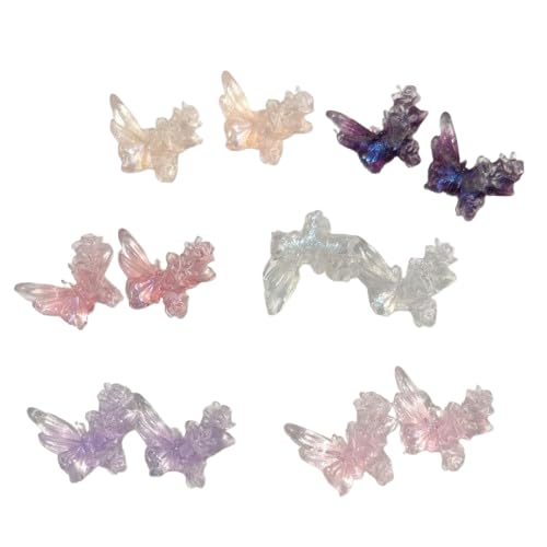 30 Stück Butterfly Mix Nagel Charms, 3D Eis durchscheinend Flash Multi color Nagel Dekoration Zubehör für Nagelkunst-Enthusiasten 30 Stück Butterfly Mix Nagel Charms, 3D Eis durchscheinend Flash Multi color Nagel Dekoration Zubehör für Nagelkunst-Enthusiasten von Generisch