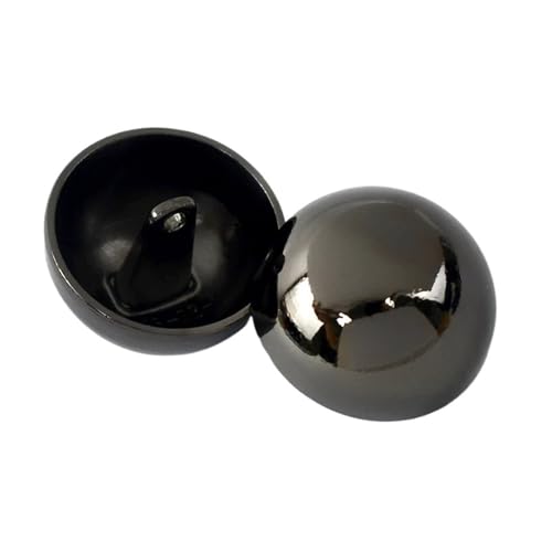 30 Stück Metallknopf-Sortiment, 10–25 mm, runde Pilzknöpfe für Jacken, Anzüge, Hemden, Mäntel, Nähen, Bastelzubehör(A-Black,12mm) von Generisch