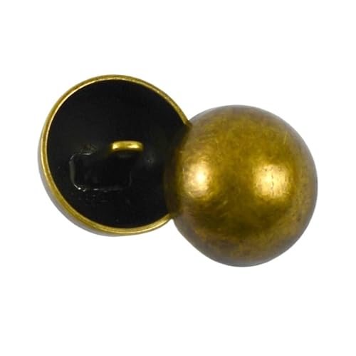 30 Stück Metallknopf-Sortiment, 10–25 mm, runde Pilzknöpfe für Jacken, Anzüge, Hemden, Mäntel, Nähen, Bastelzubehör(A-Bronze,15mm) von Generisch