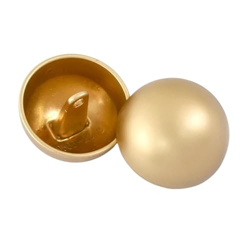 30 Stück Metallknopf-Sortiment, 10–25 mm, runde Pilzknöpfe für Jacken, Anzüge, Hemden, Mäntel, Nähen, Bastelzubehör(A-Matte Gold,12mm) von Generisch