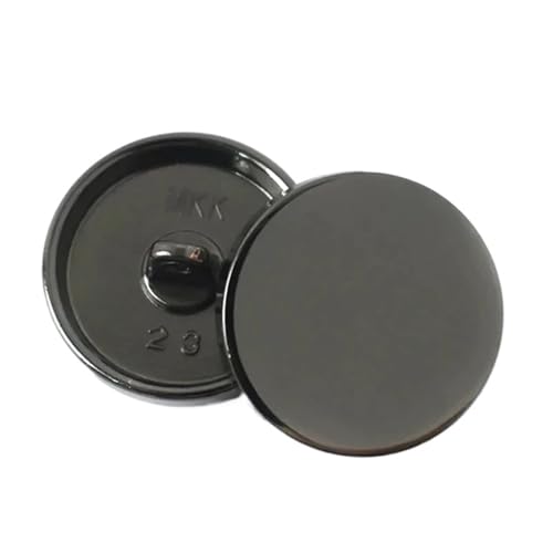 30 Stück Metallknopf-Sortiment, 10–25 mm, runde Pilzknöpfe für Jacken, Anzüge, Hemden, Mäntel, Nähen, Bastelzubehör(B-Black,12mm) von Generisch