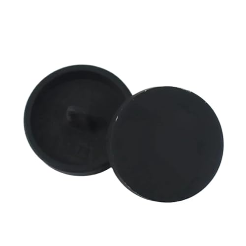 30 Stück Metallknopf-Sortiment, 10–25 mm, runde Pilzknöpfe für Jacken, Anzüge, Hemden, Mäntel, Nähen, Bastelzubehör(B-Black2,12mm) von Generisch