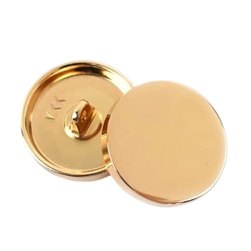 30 Stück Metallknopf-Sortiment, 10–25 mm, runde Pilzknöpfe für Jacken, Anzüge, Hemden, Mäntel, Nähen, Bastelzubehör(B-Light Gold,12mm) von Generisch