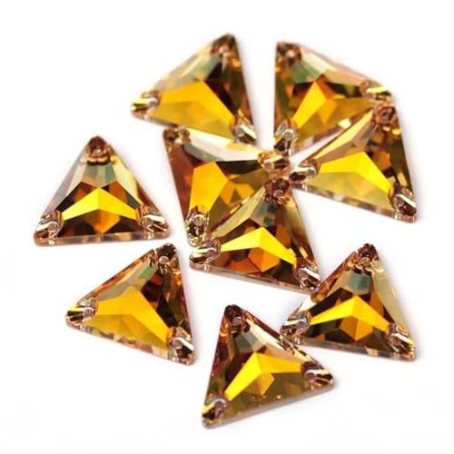 3270 dreieckige Glitzer-Strasssteine, flache Rückseite, Glas-Strasssteine zum Aufnähen mit drei Löchern für Kleidung, Schuhe, Taschen, Schmuckzubehör 3270 dreieckige Glitzer-Strasssteine, flache Rückseite, Glas-Strasssteine zum Aufnähen mit drei Löchern für Kleidung, Schuhe, Taschen, Schmuckzubehör von Generisch