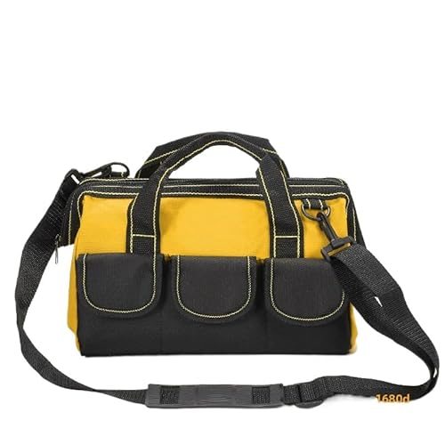 33 cm Hardware-Werkzeugset, robuste Aufbewahrungstasche mit mehreren Taschen, Oxford-Stoff 1680D mit wasserdichtem Kunststoff-Hartboden, breite Öffnung, robuste Elektrikertasche, mit verstellbarem von Generisch
