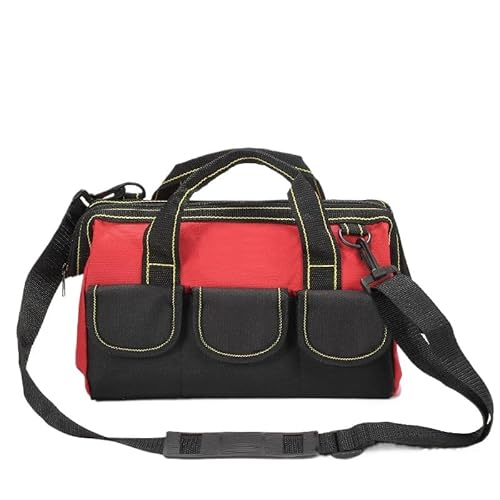 33 cm Hardware-Werkzeugset, robuste Aufbewahrungstasche mit mehreren Taschen, Oxford-Stoff 1680D mit wasserdichtem Kunststoff-Hartboden, breite Öffnung, robuste Elektrikertasche, mit verstellbarem von Generisch