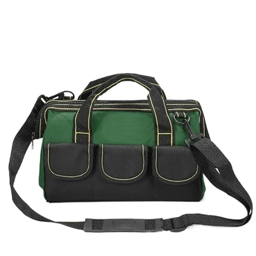 33 cm Hardware-Werkzeugset, robuste Aufbewahrungstasche mit mehreren Taschen, Oxford-Stoff 1680D mit wasserdichtem Kunststoff-Hartboden, breite Öffnung, robuste Elektrikertasche, mit verstellbarem von Generisch
