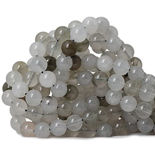 35 Stück 10 mm natürliche hellgrüne Eisquarzit-Kristalle rund lose Perlen zur Schmuckherstellung, 1 Strang, 38,1 cm von Generisch
