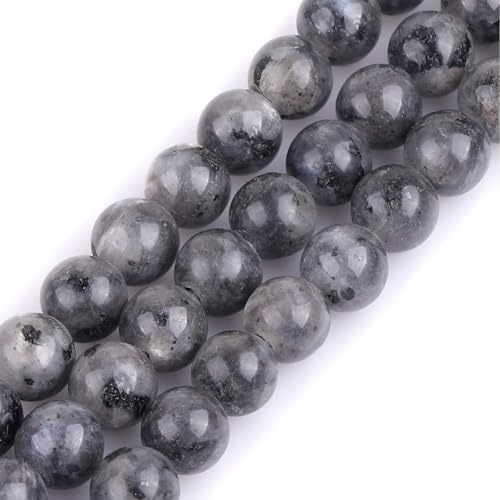 35 Stück 10 mm natürliche schwarze Larvikit-Steinperlen, rund, lose Edelsteinperlen für Schmuckherstellung, Strang, 38,1 cm 35 Stück 10 mm natürliche schwarze Larvikit-Steinperlen, rund, lose Edelsteinperlen für Schmuckherstellung, Strang, 38,1 cm von Generisch