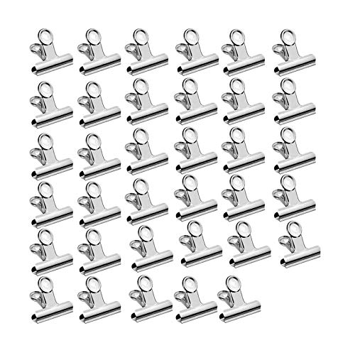 35 Stück Edelstahl-Binderclips, 50mm Große Büroklammern aus Metall, Wiederverwendbare Bulldoggenclips für Dokumente, Lebensmittelverpackungen, Home Office, Schwerlast-Zusammenhalter von Generisch