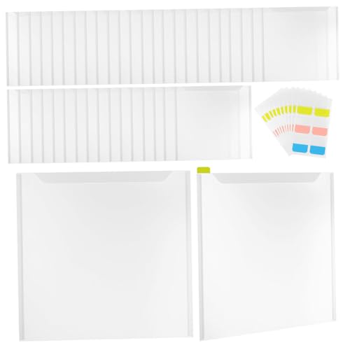 36 transparente Dokumentenmappen – transparente Dokumententaschen für einfache Aufbewahrung – ideal für Zuhause, Schule, Büro und effiziente Papierverwaltung von Generisch