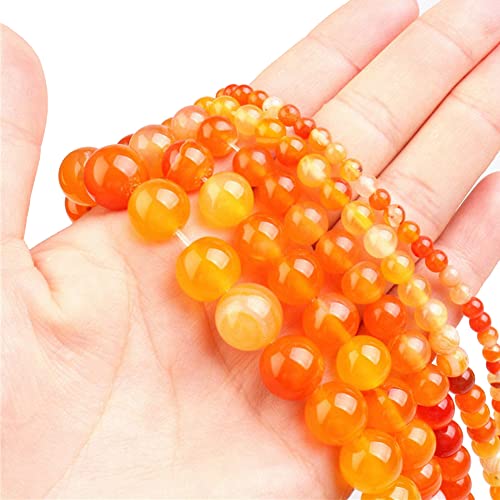 37 natürliche Kristallperlen, Steine, 10 mm, orange gestreift, Onyx, Achat, Edelstein, rund, lose Energieheilperlen für Armbänder, Halsketten, Ohrringe, Schmuckherstellung 37 natürliche Kristallperlen, Steine, 10 mm, orange gestreift, Onyx, Achat, Edelstein, rund, lose Energieheilperlen für Armbänder, Halsketten, Ohrringe, Schmuckherstellung von Generisch