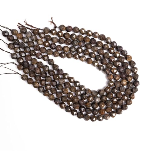 38 Perlen, geschliffen, facettiert, natürlicher Edelstein, lose Perlen, 6/8/10 mm, DIY für Schmuckherstellung, ca. 10 mm, 38 Perlen 38 Perlen, geschliffen, facettiert, natürlicher Edelstein, lose Perlen, 6/8/10 mm, DIY für Schmuckherstellung, ca. 10 mm, 38 Perlen von Generisch