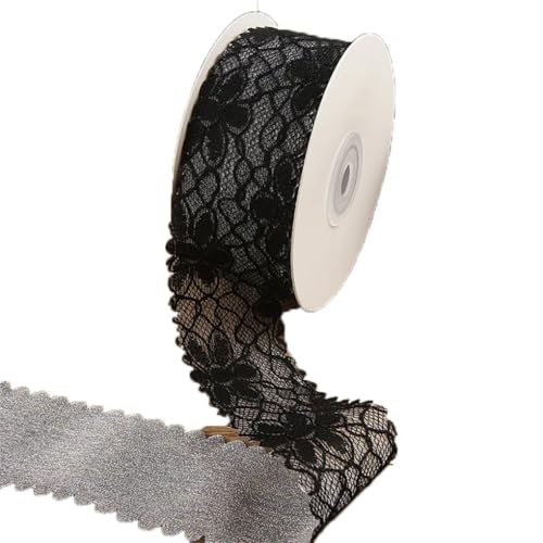 38 mm hohles Spitzenband mit Blumenmuster, Haarschleifen, Zubehör, Nähen, Handarbeit, Schwarz, 38 mm 38 mm hohles Spitzenband mit Blumenmuster, Haarschleifen, Zubehör, Nähen, Handarbeit, Schwarz, 38 mm von Generisch