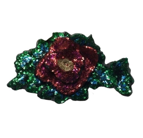 3D Floral Perlen Stickerei Patch - Funkelnde Pailletten Applikation für Kleidung & Accessoires von Generisch