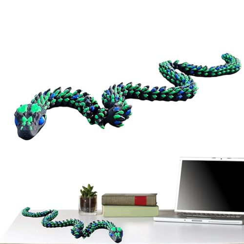 3D Gedruckte Biegsame Tierfiguren - Sammelbare Bewegliche Schlange,Flexibel Realistische Schreibtischdekoration Für Teenager Zimmer Deko Geburtstagsgeschenk Party Mitgebsel Osterkorb von Generisch