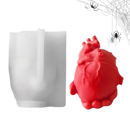 3D Herzform Für Kuchen | Handgefertigte 3D Silikonform Menschliches Herz,Antihaft Handwerkzeug Für Muffins Dessert Ton Zement Schokolade Seife von Generisch