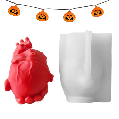 3D Herzform Für Kuchen | Realistische Menschliche Herz Kerzen Gussform | Antihaft Handwerkzeug Für Muffins Dessert Ton Zement Schokolade Seife von Generisch