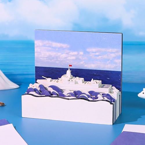 3D-Kalender 2026, Zeitmess-Kalender, Tischkalender 2026, 3D-Schiffpapierschnitzerei, Kunst, Notizblock, Geschenk für Weihnachten, Einweihung, Desktop-Dekoration von Generisch