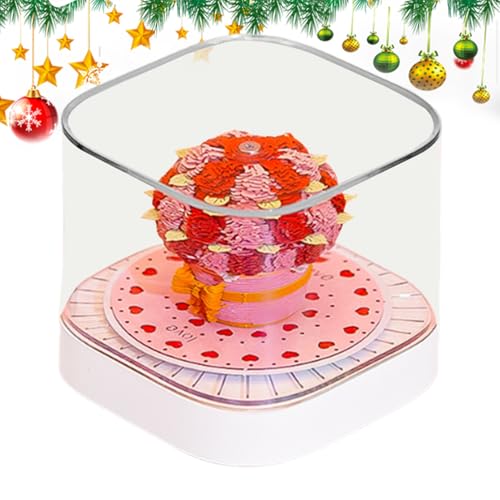 3D Kalender | 3D Rosen Skulptur 2026 Kalender Schreibtischdekoration - Notizblock Schreibtischzubehör | Geschenk Weihnachten Geburtstag Neujahr Lehrerin Büro Studium von Generisch