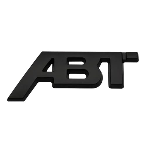 3D-Metall-ABT-Logo-Buchstaben-Aufkleber for den Kühlergrill(Sticker Matt Black,115mm x45mm) von Generisch