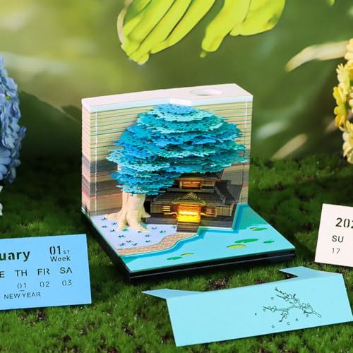 3D-Notizblock, Baumhaus-Notizblock mit Licht, abreißbar, Papierschnitzerei, Kunstblock, Notizblöcke, 3D-Haftnotizen, Bequemlichkeitspostnotizen, für Weihnachten, Einweihung, Desktop-Dekoration 3D-Notizblock, Baumhaus-Notizblock mit Licht, abreißbar, Papierschnitzerei, Kunstblock, Notizblöcke, 3D-Haftnotizen, Bequemlichkeitspostnotizen, für Weihnachten, Einweihung, Desktop-Dekoration von Generisch