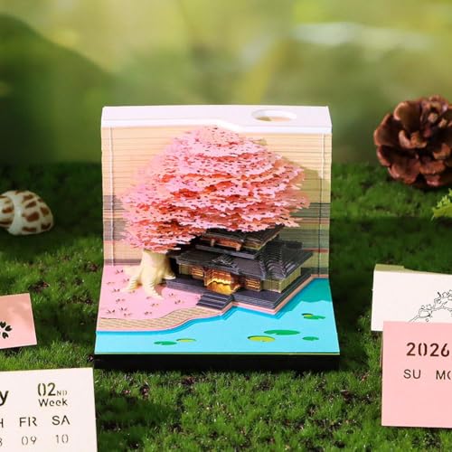 3D-Notizblock, Baumhaus-Notizblock mit Licht, abreißbar, Papierschnitzerei, Kunstblock, Notizblöcke, 3D-Haftnotizen, Bequemlichkeitspostnotizen, für Weihnachten, Einweihung, Desktop-Dekoration 3D-Notizblock, Baumhaus-Notizblock mit Licht, abreißbar, Papierschnitzerei, Kunstblock, Notizblöcke, 3D-Haftnotizen, Bequemlichkeitspostnotizen, für Weihnachten, Einweihung, Desktop-Dekoration von Generisch