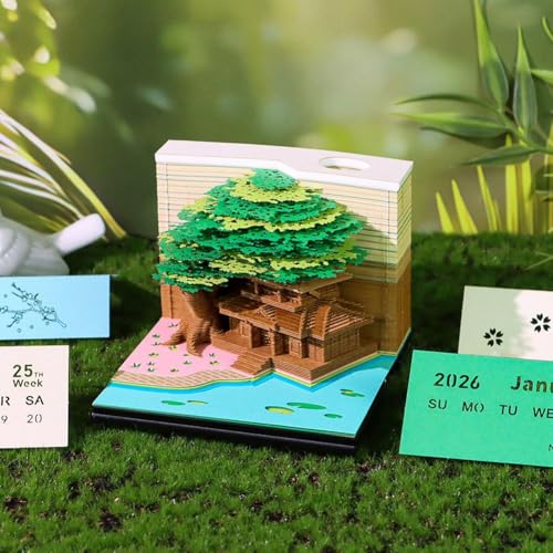 3D-Notizblock, Baumhaus-Notizblock mit Licht, abreißbar, Papierschnitzerei, Kunstblock, Notizblöcke, 3D-Haftnotizen, Bequemlichkeitspostnotizen, für Weihnachten, Einweihung, Desktop-Dekoration 3D-Notizblock, Baumhaus-Notizblock mit Licht, abreißbar, Papierschnitzerei, Kunstblock, Notizblöcke, 3D-Haftnotizen, Bequemlichkeitspostnotizen, für Weihnachten, Einweihung, Desktop-Dekoration von Generisch
