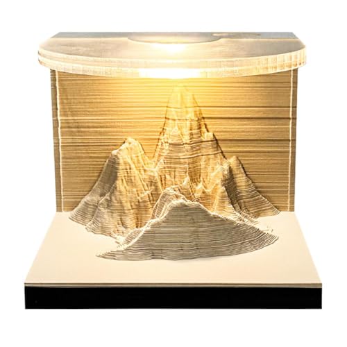 3D-Notizblock, Motiv: Weltraum Astronaut, Sonnenaufgang, Berg, LED-Notizblock, Haftnotizen, Dekoration, Tischpapier von Generisch