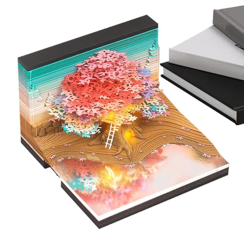 3D-Notizblock-Kalender 2025 - Zeitstück-Kalender 2025,Schreibtischkalender Für Büros, Bunter Kunstkalender, Notizblock - Einzigartiger 3D-Kalender Für Den Tisch 2025 Für Die -, Firmen- Und Schule von Generisch