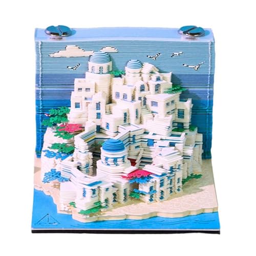 3D-Papierschnitzerei-Schloss, Haftnotizen, kreative Kunst, Handwerk, Notizblock, Schreibtischdekoration 3D-Papierschnitzerei-Schloss, Haftnotizen, kreative Kunst, Handwerk, Notizblock, Schreibtischdekoration von Generisch