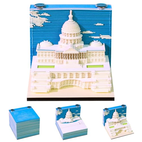 3D-Papierschnitzerei-Schloss, Haftnotizen, kreative Kunst, Handwerk, Notizblock, Schreibtischdekoration 3D-Papierschnitzerei-Schloss, Haftnotizen, kreative Kunst, Handwerk, Notizblock, Schreibtischdekoration von Generisch
