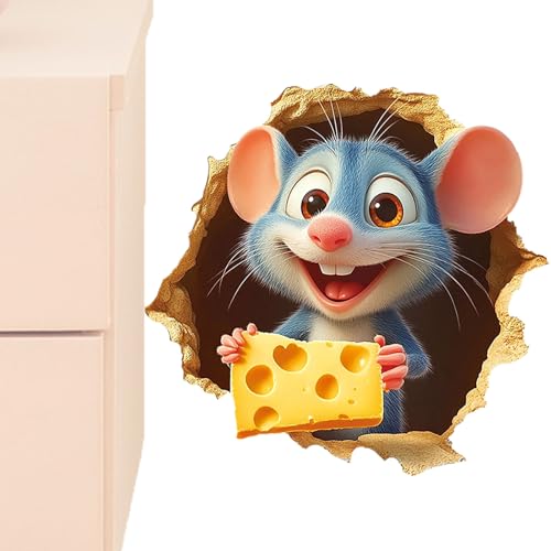 3D Wandaufkleber - Cartoon Loch Wandsticker | Niedliche Kreative Abziehbare Klebefolie Für Bad Garten Wohnung Kinderzimmer Küche Schlafzimmer Dekoration von Generisch