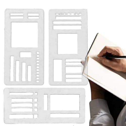 3er-Pack Handgefertigte Flexible Aufzeichnungsvorlage, Planer-Schablonen-Set, Bullet Journaling-Schablone Für 5 Mm Punktraster, Zeichen- Und Schriftvorlagen Für Tagebuch, Kalender Und Bastelbedarf 3er-Pack Handgefertigte Flexible Aufzeichnungsvorlage, Planer-Schablonen-Set, Bullet Journaling-Schablone Für 5 Mm Punktraster, Zeichen- Und Schriftvorlagen Für Tagebuch, Kalender Und Bastelbedarf von Generisch