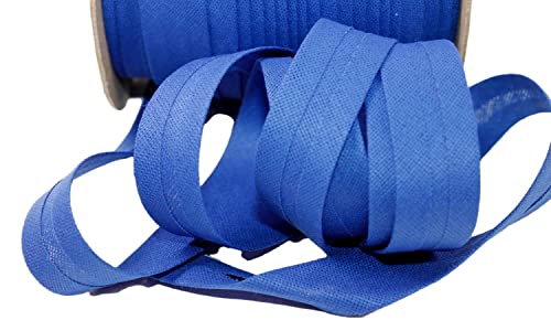3m Schrägband Baumwolle gefalzt 18mm Einfassband blau von Generisch