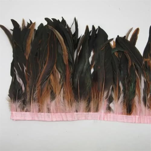 4,5 m, 25,4 - 30,5 cm breit, Hahnschwanz-Federbesatz, für Handwerk, Kleid, Rock, Kostüme, Pnnnrk, 4,5 m 4,5 m, 25,4 - 30,5 cm breit, Hahnschwanz-Federbesatz, für Handwerk, Kleid, Rock, Kostüme, Pnnnrk, 4,5 m von Generisch