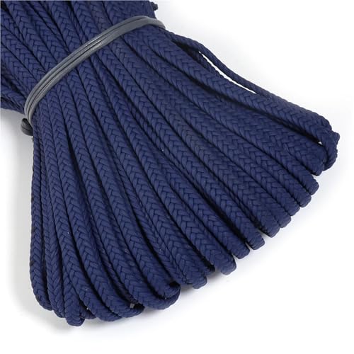 4,5 m, 5 mm, geflochtenes PU-Lederband, flaches Seil for Heimwerker, Basteln, Nähen, Schmuckherstellung, Geschenkverpackungen und Bekleidungszubehör(Blue) von Generisch