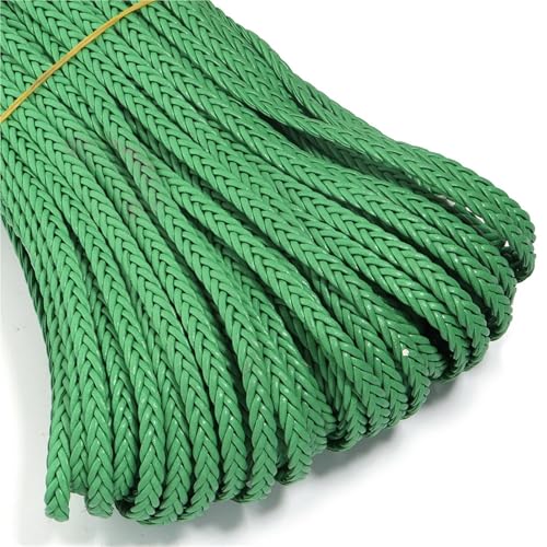 4,5 m, 8 mm, geflochtenes PU-Lederband, for die Herstellung von Bastel- und Ornamenten und handgefertigten Accessoires(Green) von Generisch
