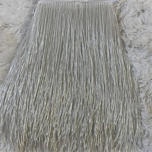 4,5 m Glasperlen-Lampe, Fransenlampe, Kostüm, Basteln, Beige, Weiß, Größe M, 30 cm 4,5 m Glasperlen-Lampe, Fransenlampe, Kostüm, Basteln, Beige, Weiß, Größe M, 30 cm von Generisch