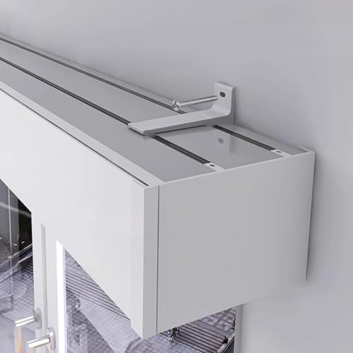 4,5 m extra lange 3-in-1 Vorhangschiene, Decken-/Wandhalterung mit Nano Silence Rollen, Double Ra, und eleganter Vorhang für reibungslose Vorhangbewegung 4,5 m extra lange 3-in-1 Vorhangschiene, Decken-/Wandhalterung mit Nano Silence Rollen, Double Ra, und eleganter Vorhang für reibungslose Vorhangbewegung von Generisch