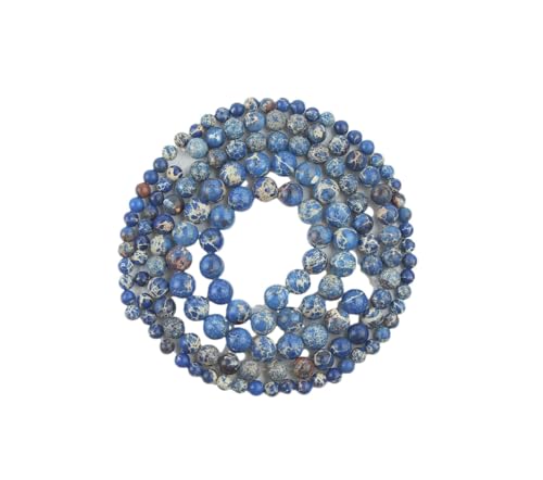 4/6/8/10 mm runde lose Natursteinperlen für Schmuckherstellung, Handarbeit, DIY-Charm-Armbänder, 38,1 cm N, 10 mm (ca. 36 Stück) von Generisch