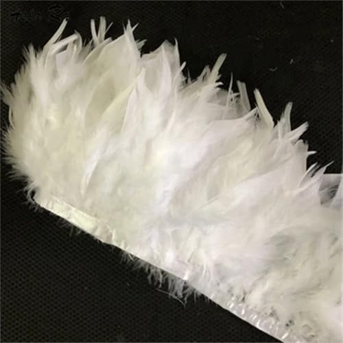4–10 Meter, 10–15 cm, Türkei-Federborten für Kleid, Hochzeitsdekorationen, Federspitzenbänder, Weiß, 10 m 4–10 Meter, 10–15 cm, Türkei-Federborten für Kleid, Hochzeitsdekorationen, Federspitzenbänder, Weiß, 10 m von Generisch
