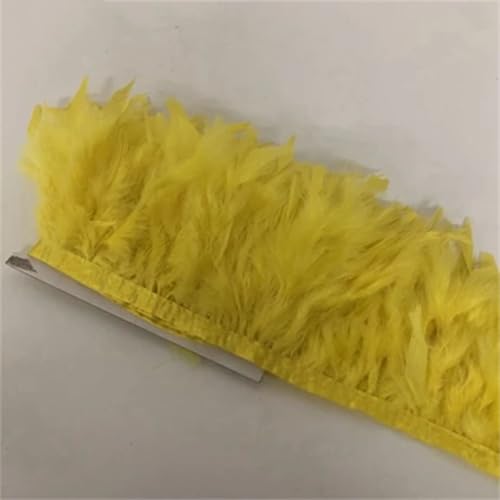 4–10 m, 10–15 cm, Truthahn-Federborten für Kleid, Hochzeitsdekorationen, Federspitzenbänder, Gelb, 10 m 4–10 m, 10–15 cm, Truthahn-Federborten für Kleid, Hochzeitsdekorationen, Federspitzenbänder, Gelb, 10 m von Generisch