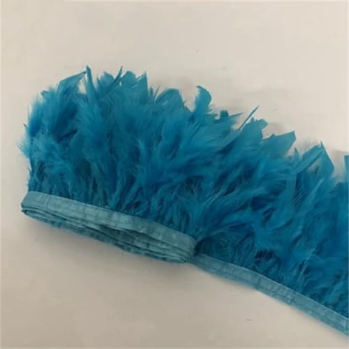 4–10 m, 10–15 cm, Türkei-Federborten für Kleid, Hochzeitsdekorationen, Federspitzenbänder, Türkisblau, 10 m 4–10 m, 10–15 cm, Türkei-Federborten für Kleid, Hochzeitsdekorationen, Federspitzenbänder, Türkisblau, 10 m von Generisch