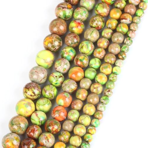 4–10 mm Naturstein-Perlen, Orange, GN8, Meeressediment-Jaspis, rund, lose Perlen für Schmuckherstellung, Orange, GN8, 10 mm, ca. 36 Stück 4–10 mm Naturstein-Perlen, Orange, GN8, Meeressediment-Jaspis, rund, lose Perlen für Schmuckherstellung, Orange, GN8, 10 mm, ca. 36 Stück von Generisch