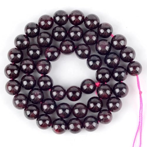 4 - 12 mm natürliche gemischte Edelsteine, Japser, Karneol, Lava, Citrine, runde lose Perlen für Schmuckherstellung, dunkelroter Granat, 8 mm, ca. 46 Stück 4 - 12 mm natürliche gemischte Edelsteine, Japser, Karneol, Lava, Citrine, runde lose Perlen für Schmuckherstellung, dunkelroter Granat, 8 mm, ca. 46 Stück von Generisch