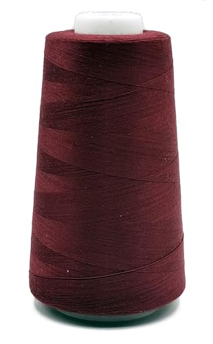 4 Konen Overlockgarn je 3000 yards = 2743.2 m // 4 Konen 12.000 yds = 10972.8 m (068-bordeaux rot) von Generisch