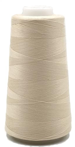 4 Konen Overlockgarn je 3000 yards = 2743.2 m // 4 Konen 12.000 yds = 10972.8 m (253-Naturbeige) von Generisch